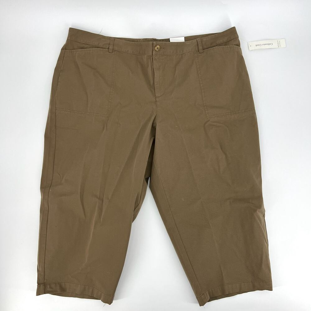 Coldwater Creek Natural Fit Cropped Leg Stretch Pants Size 24 NWT